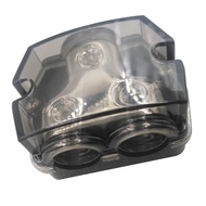 [xdnblun] 2-Way Power /Ground Wire Distribution, 0-Gauge*1 Inputs 0-Gauge*2 Outputs