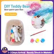 [Ready Stock] DIY Fluid Bearbrick Keychain Mini Bear Ornament Keychain Handmade Diy Colored Bear Paint Parent-child Fluid Painting Toys Kids Christmas gift