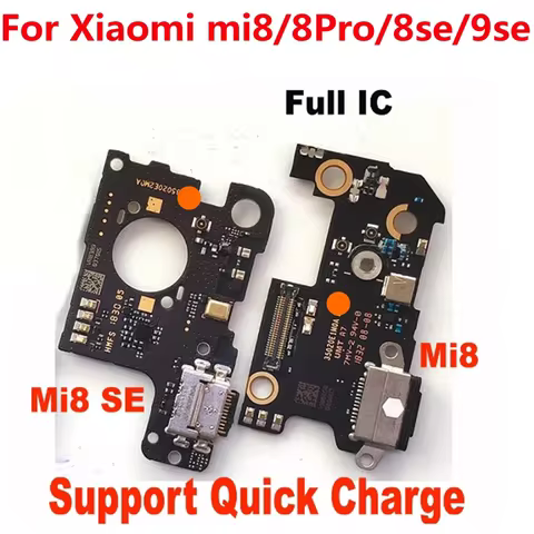 Best Full IC For Mi 8 MI8 Pro Quick Charging Port Board For Xiaomi MI 8 SE 9se Flex Cable Connector 
