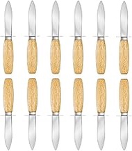 Oyster Shucking Knife, 12 Pack Oyster Shucker Oyster Knife With Comfort Wood-handle, Oyster Shucking