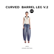 Wara Curved BARREL LEG jeans- 1 Colors V.2 Seluar Baggy Jeans Perempuan