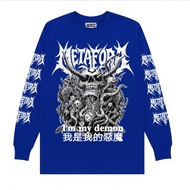 Nebula Tshirt My Demon Longsleeve Vintage Long Sleeve T-Shirt biru