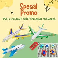 [BUY 2 GET 1 FREE MLUNCUR PLANE] KGP737 LARGE CHILDREN'S TOY PLANE GARUDA LION AIR RANDOM MOTIF