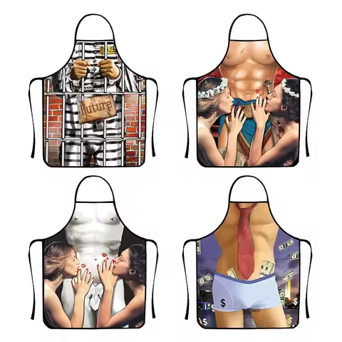 Funny Grilling Apron for Men BBQ Kitchen Cooking Pottery Apron Men's Dress Apron for Cooking Baking 