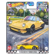 Hotwheels Premium Boulevard 1:64 Scale Porsche 911 Turbo (930) Yellow Colour Car Model