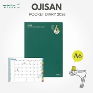 MIDORI OJISAN Pocket Diary 2026 A6 (Starting January 2026) 22371006