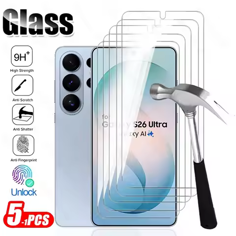 S26Ultra Glass 5-1Pcs 9H Tempered Glass For Samsung Galaxy S26 Ultra S 26 26Ultra 26+ S26+ 5G Unlock