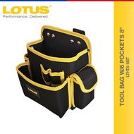 Lotus Tool Bag W/6 Pockets 8" LTHT8-6BT - Tool Organizer