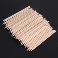 Wooden stick to push leather and dip glue