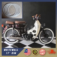 (⚡⚡READY STOCK⚡⚡) WHITEWALL HONDA C70 GBO C50 C86 S90 C100 MOTORCYCLE CUSTOM WHITE WALL TAYAR RIM 17