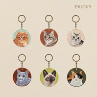 EMJOUR Double-Sided Embroidered Charm-Cat Series (Lazy People Order Area)