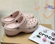 Crocs  厚底粉色涼鞋  SIZE 36--40 Every size is available