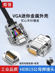 · ready & stock DB15 Welding Wire Head VGA Male Female Head 3 Row 15 Pin Connector HDB15 HD Wire Con