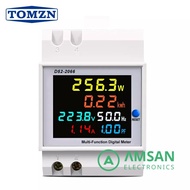 Din Rail AC Multi Meter VOLT Ampere Watt Kwh Cos Phi D52-2066 TOMZN
