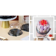 +Xiaoyanzi+3 Inch Cake Box 10cm Blister Small Semicircle Round Transparent Packaging God's Birthday 