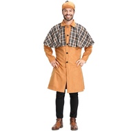 M M M240114 | Sherlock Holmes costume adult man halloween | Adult men's printed costume