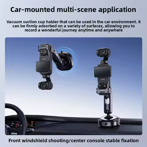 LINIM DJ-3 for Pocket 3 Suction Cup Mount Car Windshield Window Aluminum Alloy Holder for DJI Osmo P