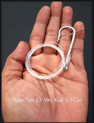 TAJUR IKAN GABUS PANJANG 1.5 M KAIL UKURAN 5.5 CM - PANCING IKAN - TEGER IKAN BESAR