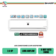 Sharp AHXP18YMD J-Tech Inverter Air Conditioner 2.0 HP Plasmacluster Technology Self-Clean 5 Star Rating Aircond AUX18YM