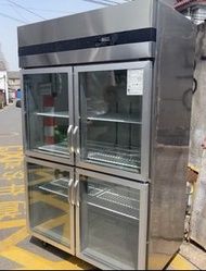 【全新有保養】商用雪櫃Refrigerator  四門  玻璃門  透明  蔬菜  保鮮櫃  大容量 展示櫃#雪櫃#大容量#商用#玻璃櫃