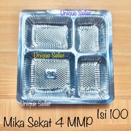 [Isi100] 4-Section Mica Size 18 MMP for 18x18 rice boxes 4-Section Mica/ for 18x18 boxes Clear 4-Sec