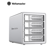 Yottamaster VN400C3 4 Bay Hard Drive Enclosure 10Gbps Daisy-Chain 4 Bay DAS Aluminum USB C DAS Enclo