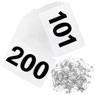 Running Bibs Race Competitor Numbers Waterproof Runners Race Numbers with Safety Pins for Marathon R