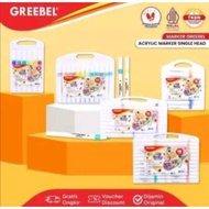 GREEBEL ACRYLIC MARKER PERMANENT COLOR SET 12 18 24 36 48 PERMANENT COLOR ACRYLIC MARKER