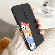 Casing oppo reno 2 reno2 f reno 2f phone case Soft Liquid Silicone Cover Shockproof Cute cat New design