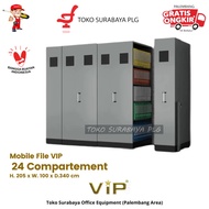 mobile file mekanik 24 compartment vip roll opack besi lemari arsip - full payment