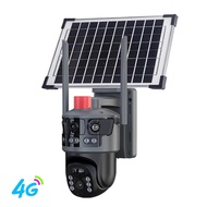( Mẫu Mới 2025 ) Camera Năng Lượng Mặt Trời Sim 4G 4 Mắt 12MPX Độ Zoom 10x Siêu Nét - Màn Hình Kép
