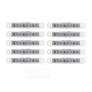 10x White 9LED Bus Truck Trailer Truck 24V LED Lights Side Marker Light Waterproof LED Light Tail Indicator Parking Ligh