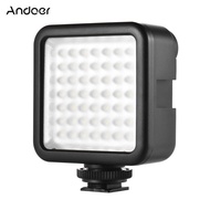 [Andoer] Camera LED ไฟสตูดิโอ W49 ขนาดมินิ ปรับหรี่แสงได้ อุปกรณ์เสริมสำหรับกล้องถ่ายรูป Ca-non/Ni-kon/So-ny/DSLR
