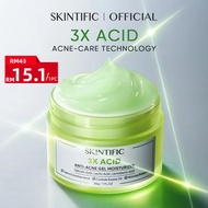 SKINTIFIC 3X Acid Anti-Acne Gel Moisturizer Salicylic Acid Moisturiser Skincare Day Night Cream Pant