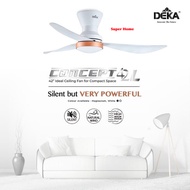 Deka CONCEPT 42 Deka Ceiling Fan 42 inch 3 Blades DC Motor Ceiling Fan with Remote Control - 14 Speeds (7 Forward + 7 Reverse)