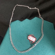 Ongpin Mnl 925 Silver Original Italy Cuban Chain Silver Necklace For Men And Women Silver Original I