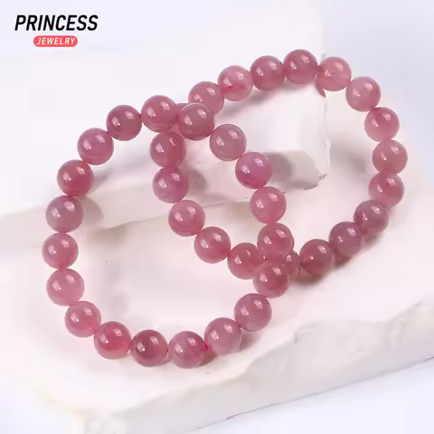 A++ Natural Purple Rose Quartz 7-10mm Hanmade Crystal Bracelet for Love Gift, Healing & Harmony