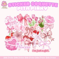 HP Aesthetic Ribbon Coquette Stickers, Ribbon Stickers, Laptop Stickers, Tumblr Mini Diary Stickers 