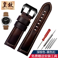 สายนาฬิกาหนังแท้วินเทจสำหรับ Panerai Panerai CITIZEN สายหนังผู้ชาย22 24 26มม.