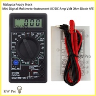 Mini Digital Multimeter Instrument DT-830D AC/DC 750/1000V Amp Volt Ohm Diode hFE Tester Meter Color