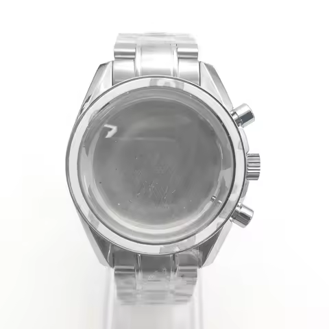 40mm Watch Case Fit 32.5mm Big Dial For Seiko Speedmaster VK63 Quartz Movement Acrylic Crystal 316L 