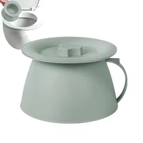Chamber Pot 1.5L Pee Pot With Lid And Handle for Men Bedpans Potty for Wife Son Husband Friends Daug