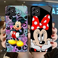 DK-72 Mickey Mouse Casing GLASS soft frame black OPPO Realme Narzo C31 50A C53 6 C35 A40 A3i GT N53 