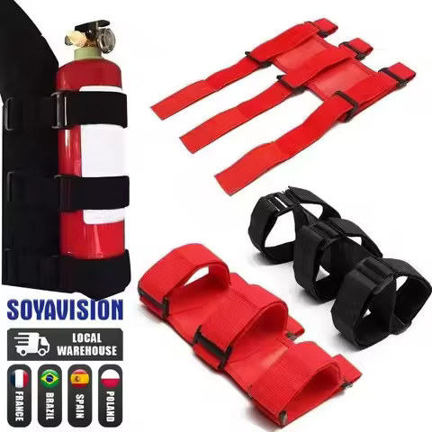 for Jeep Wrangler TJ JK JL 97-18 Adjustable Extinguisher Mount Strap Oxford Cloth Car Roll Bar Fire 