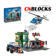 City series police bank chase 60317 police car plane boy assembly building blocks Kids Toys gifts