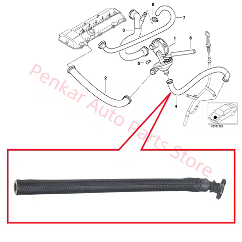 11157532649 Crankcase Ventilation Hose For BMW E46 E39 E60 E61 E65 E66 X3 E83 Z4 E85 M54