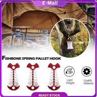 EMALL Fishbone peg Outdoor Awning Fixed Nails Spring Fishbone Anchor Adjustable Buckle Deck Stakes Plank Floor