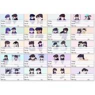 Komi shouko notebook labels / komi communicating goddess stickers