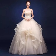 Wedding Dresses 2025 Elegant Strapless LaceBall Gown Princess Vintage Wedding Gown
