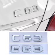 ABS Car Rear Trunk Sticker Emblem for Mercedes Benz E63 C63 Logo C Class E Class Auto Tail Box Decal